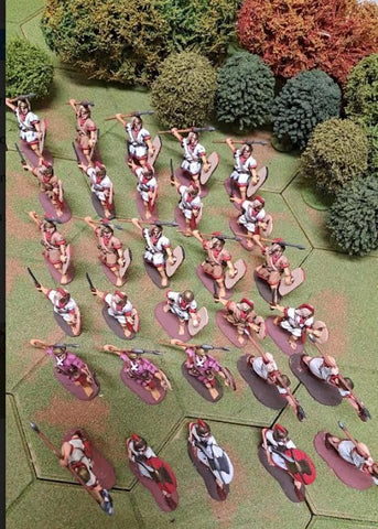 SPANISH WARRIORS INFANTRY CAVALRY PUNIC WARS - 1:32 - PAINTED (SET16)