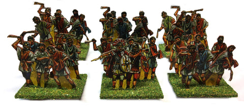 Paper Soldiers - Roman Auxiliary open-order Slingers (28mm) x 6 stand -@