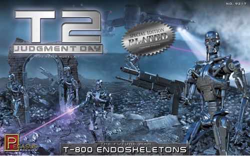 Chrome Plated Terminator 2 T-800 Endoskeletons (Kit) - 1:32 - Pegasus - 9217