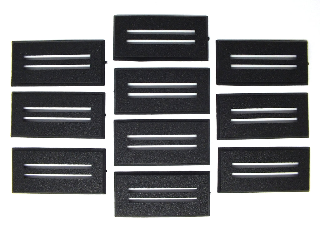 Plastic Bases - 25mm X 50mm slotted bases (10) - 99.005