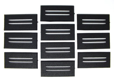 Plastic Bases - 25mm X 50mm slotted bases (10) - 99.005