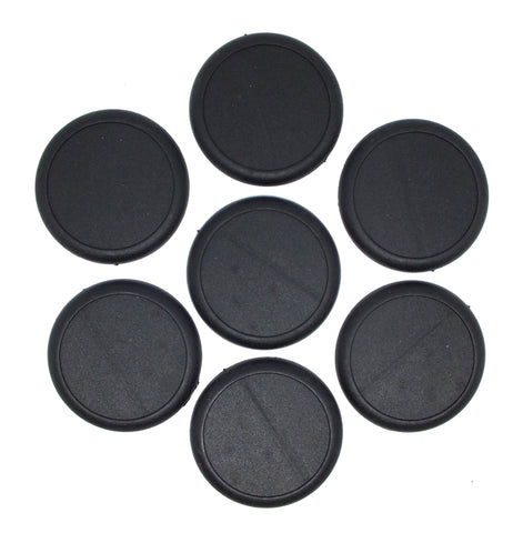Plastic Bases - 50mm Round lip blank bases (7) - 99.009