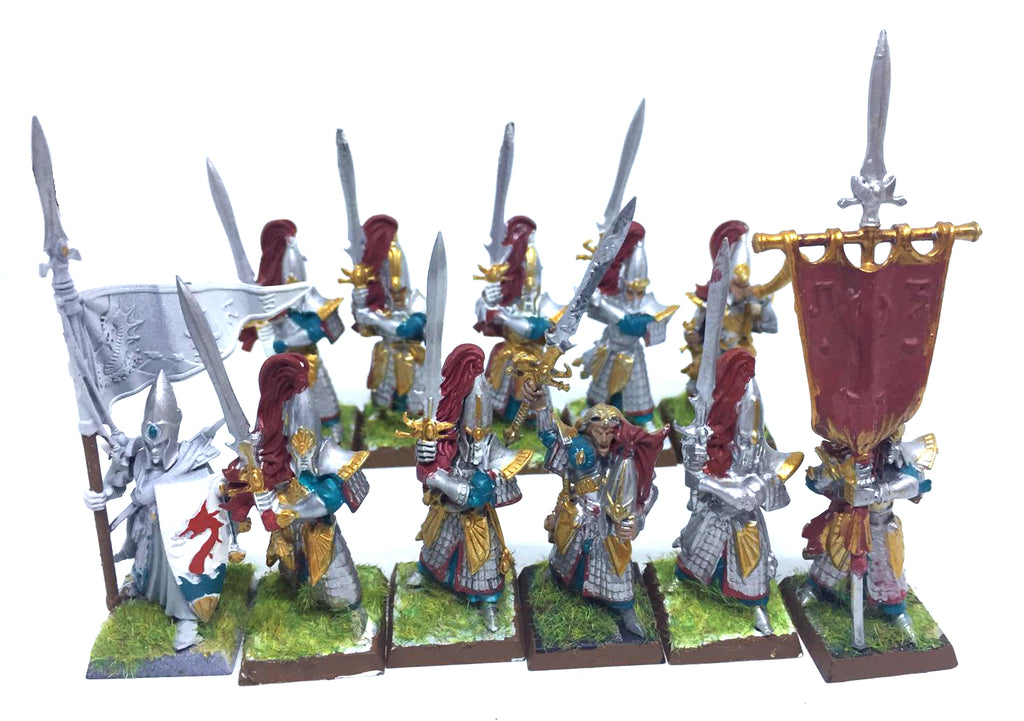 High Elves Sword Masters (x11) - 28mm - PAINTED - Warhammer Fantasy - @