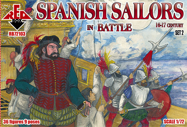 Spanish Sailors set 2 in Battle - 1:72 - Red Box - 72103