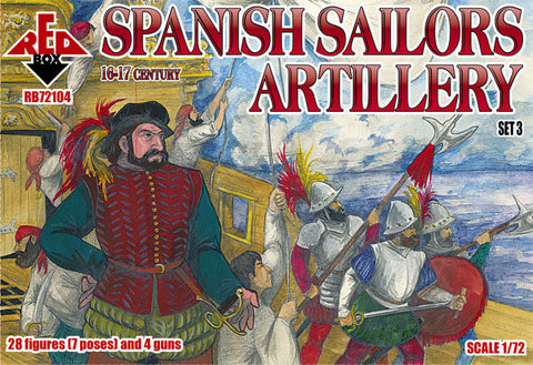 Red Box - 72104 - Spanish Sailors set 3 Artillery - 1:72