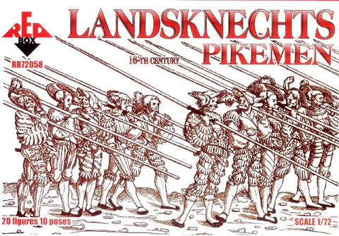 Landsknechts Pikemen - 1:72 - Red Box - 72058 - @