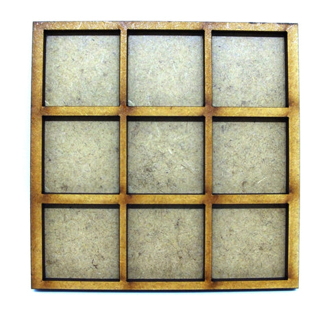 Movement Trays in MDF (9cm x 9cm) 3x3 SLOT (25mm)
