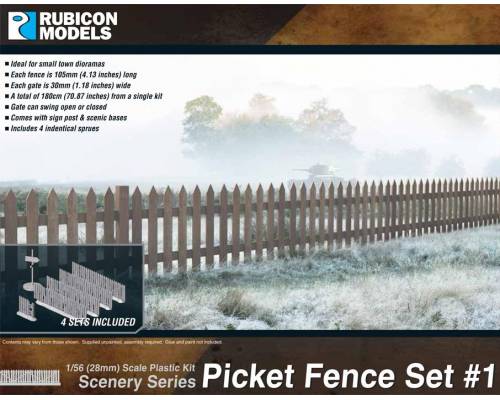Picket Fence set 1 - Rubicon Models - 283002