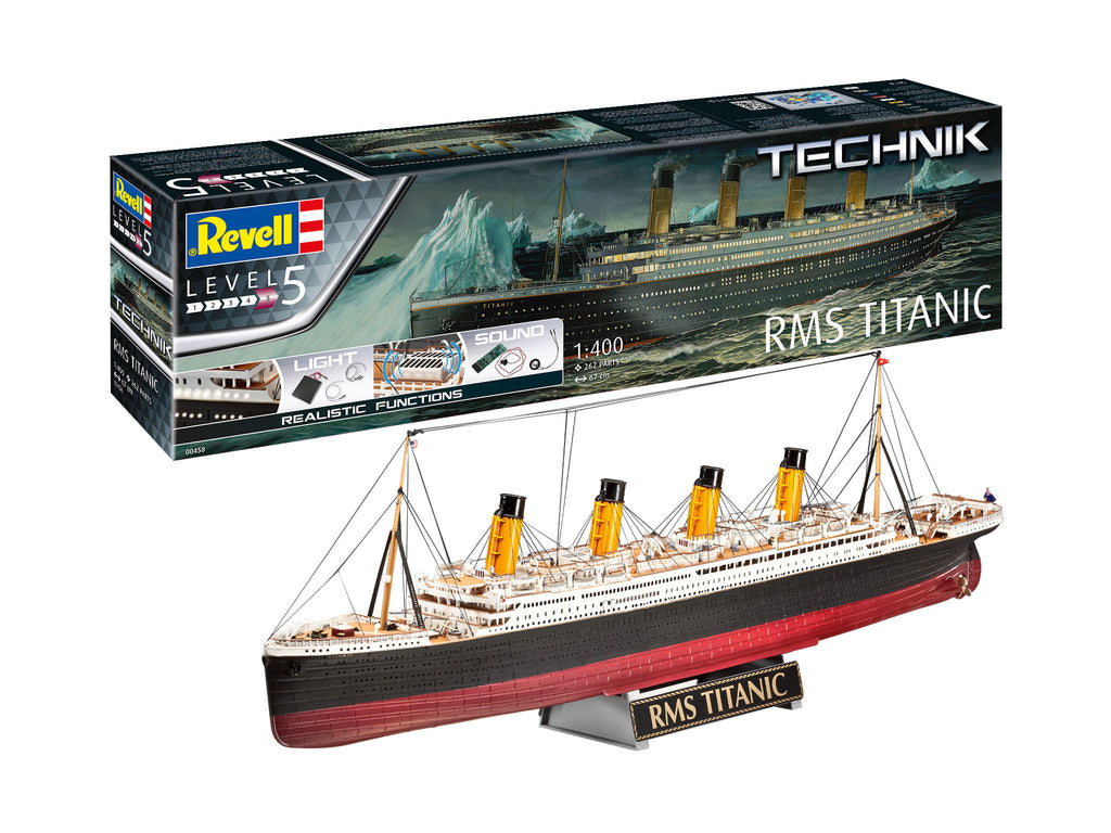 Revell - 00458 - R.M.S Titanic Teckniks with Lights & Sounds - 1:400