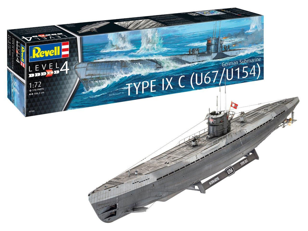 Revell - 5166 - German Submarine Type IXC (Early Turret) - 1:72