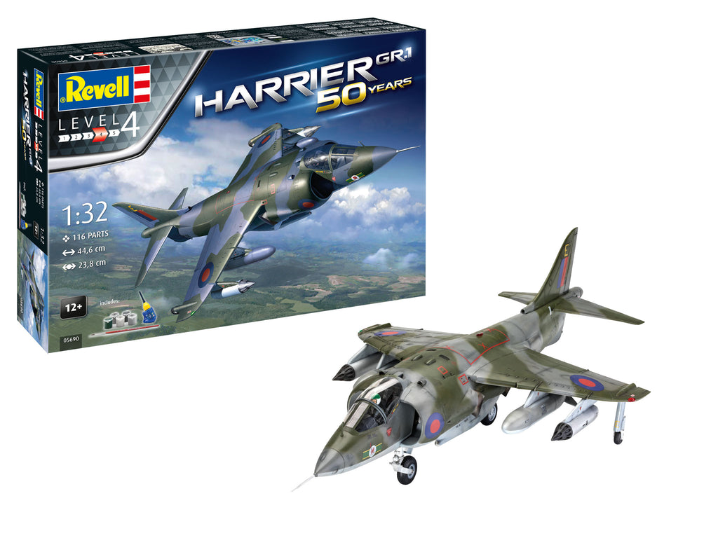 Hawker Harrier GR.1 Gift Set 50 Years - 1:32 - Revell - 5690