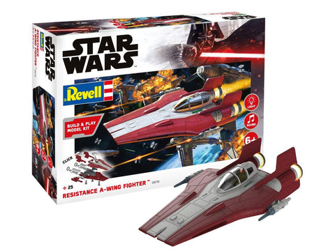 Revell - Build & Play Resistance A-Wing Fighter (Red) - RV6770 - 1:144