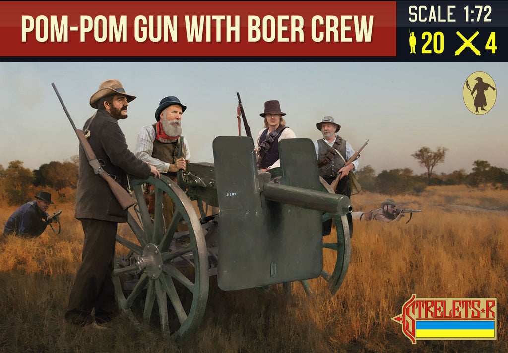 Pom-Pom Gun with Boer Crew - 1:72 - Strelets - 188