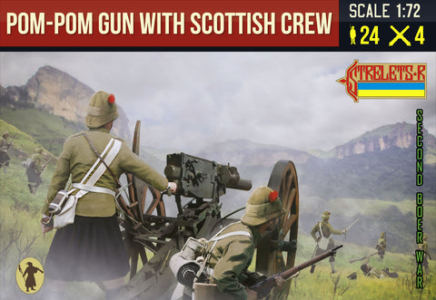 Pom-Pom Gun with British Crew Anglo-Boer War - 1:72 - Strelets - 189
