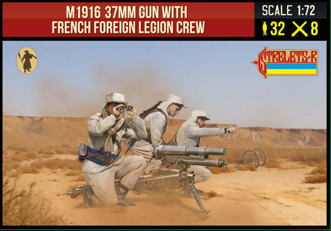 M1916 37mm Gun with French Foreign Legion Crew Rif War - 1:72 - Strelets - 291