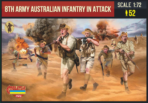 STRELETS M155 8TH ARMY AUSTRALIAN INFANTRY IN ATTACK WWII 1/72