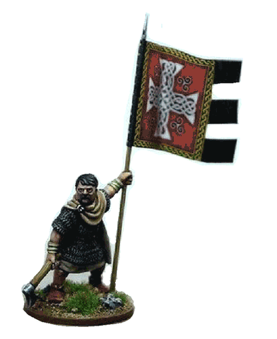 Gripping Beast - SAGA - Welsh war banner & bearer - 28mm