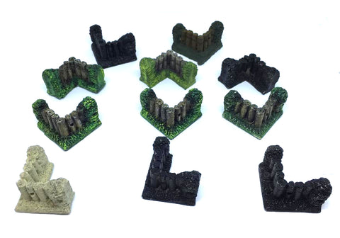 Stockade (corner) - 28mm - (Type 1) - Scenery Wargame - ES72 - @