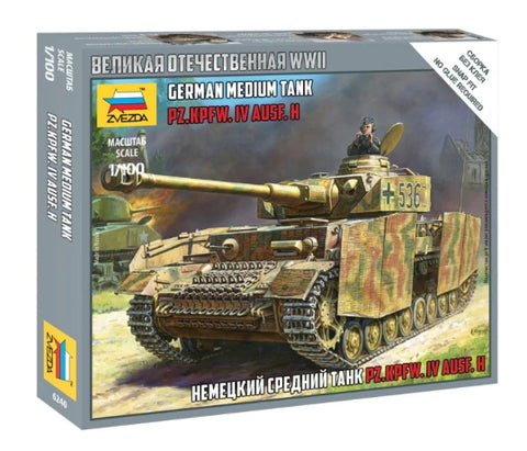 Zvezda - 6240 - German medium tank PZ.KPFW.IV Ausft.H - 1:100