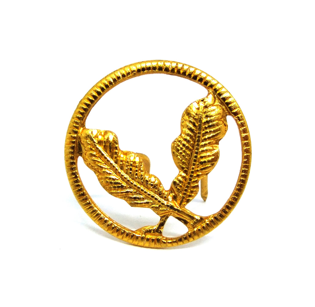 Militaria - Military Aeronautical Brooch with Golden Leaves