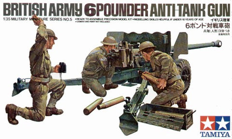 British Army 6 pounder anti -tank gun - 1:35 - Tamiya - 35005