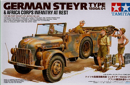Steyr Type 1500A/01 4 x DAK/Afrika Korps figures + access - 1:35 - Tamiya - 35305