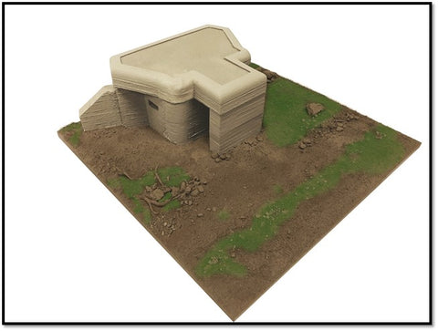 True Details D35003 - WWII CONCRETE GERMAN MACHINE GUN BUNKER - 1:35