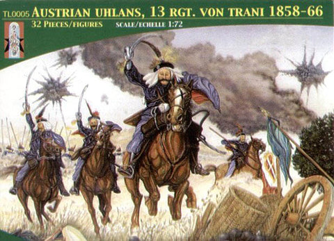 Austrian Uhlans 13 RGT. VON Trani 1858/66 - Lucky Toys - 7205 - 1:72 @