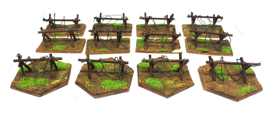 Scenery Wargame - Trench painted x12 (28mm) - Measures: 6cm x 3cm