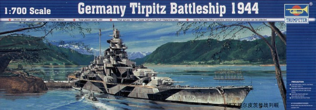Tirpitz German Battleship 1944 - 1:700 - Trumpeter - 05712