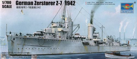 German Zerstorer Z-7 1942 - 1:700 - Trumpeter - 05793 - @
