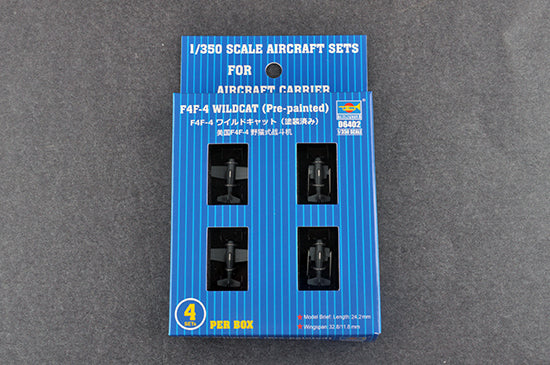 Trumpeter TU06402 - Grumman F4F-4 Wildcat (qty 4 pre-painted) - 1:350