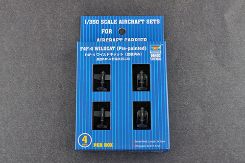 Trumpeter TU06402 - Grumman F4F-4 Wildcat (qty 4 pre-painted) - 1:350