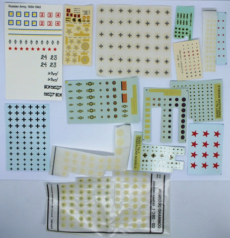 Transfers & Decals - WWII for 6-10-15mm - Complete set - @