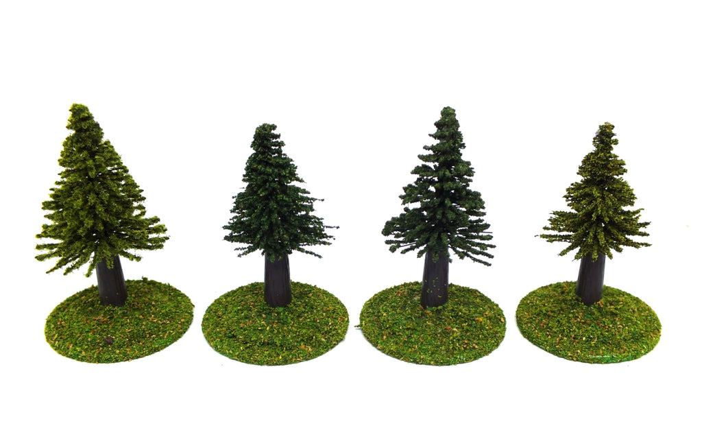 Trees - Mixed colours (25mm) with bases and flocage (Type 2) - @