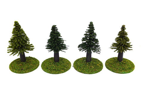 Trees - Mixed colours (25mm) with bases and flocage (Type 2) - @