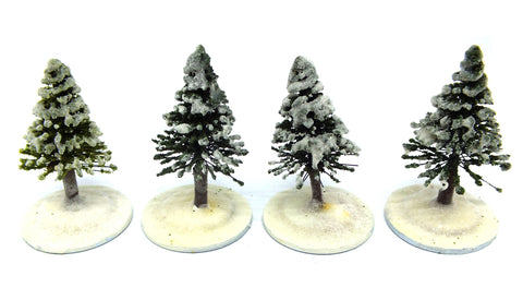 Trees - Mixed snow (25mm) with bases and flocage - @