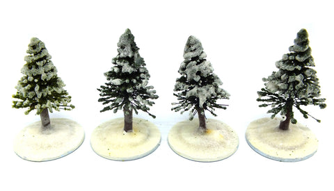 Trees - Mixed snow (25mm) with bases and flocage