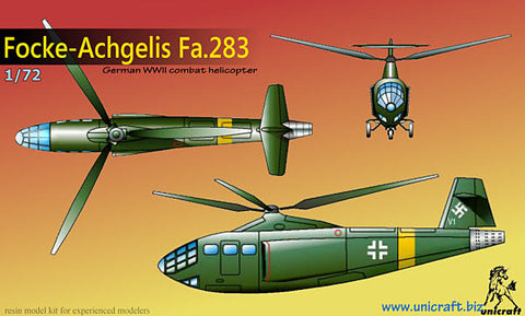 Unicraft 72113 - Focke-Achgelis Fa.283 - German WWII combat jet gyrocopter - 1:72
