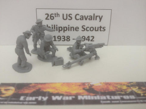 EWM - USA 4 x 26th US cavalry Philipean scouts operating 37mm M1916 gun WWII - 20mm