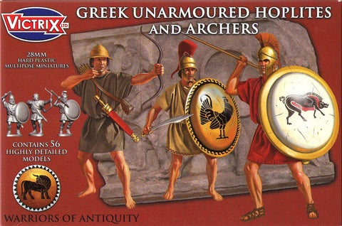 Greek unarmoured hoplites and archers - Victrix - VXA005 - 28mm