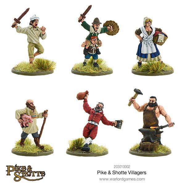 Villagers - 28mm - Pike & Shotte - 203010002