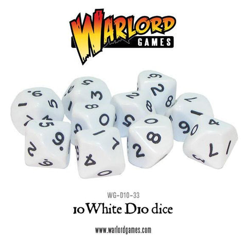Warlord games - Bolt action - 10 White D10 - WG-D10-33
