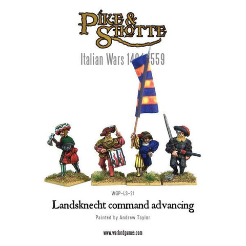 Landsknecht Command Advancing - 28mm - Pike & Shotte - WGP-LS-21