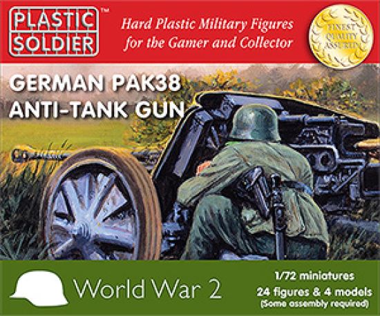 Plastic Soldier - WW2G20003 - German Pak38 Anti-tank gun - 1:72