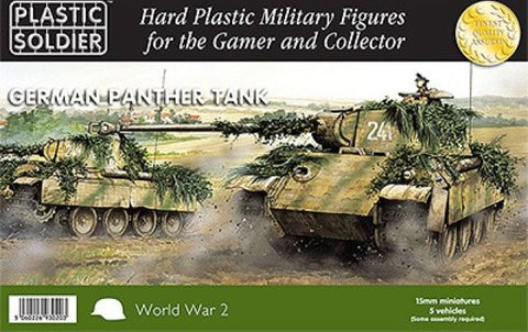 Plastic Soldier - WW2V15012 - WW2 German Panther Ausf D, A and G Tank- 15mm