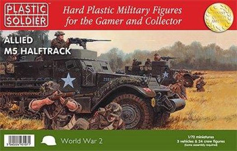 M5 Halftracks  - 3 x - Plastic Soldier - WW2V20013 - 1:72