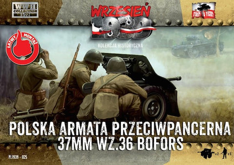Bofors 37mm anti-tank gun with crew - 1:72 - First To Fight - 025 - @