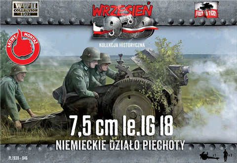 LiG 18 German Infantry Gun on DS wheels - 1:72 - First to Fight - 046 - @