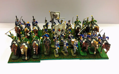 Dutch Belgian Light Dragoons x 50 - 1:72 PAINTED - Hat - 8032 - CP@